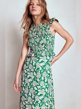 Boden Carolina Smocked Midi Dress